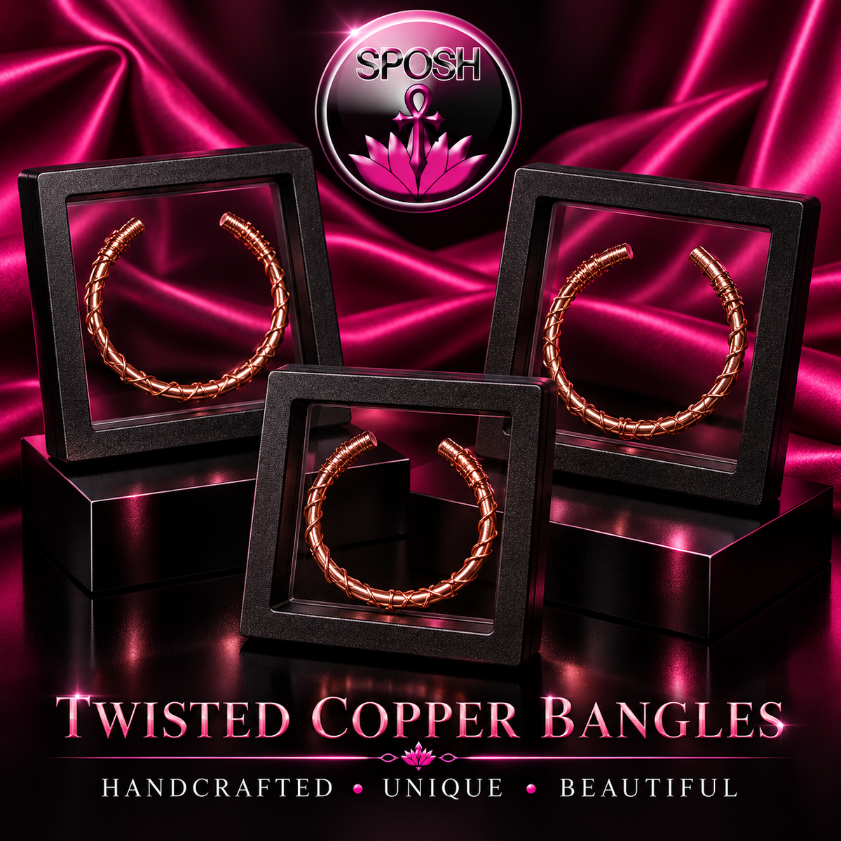 Twisted Copper Bangle