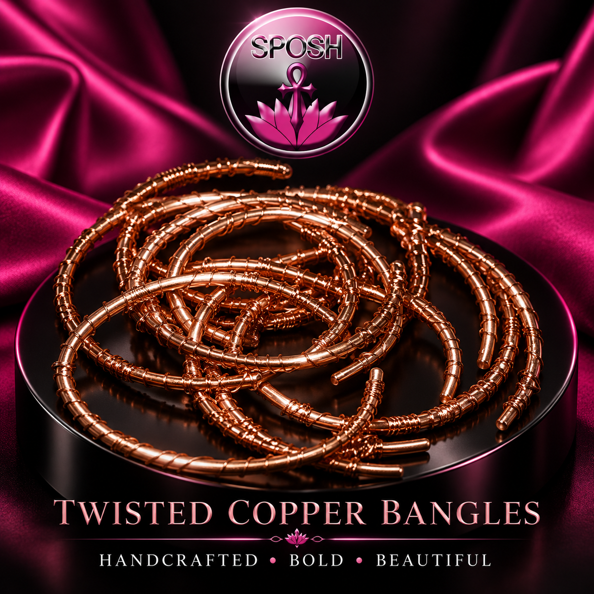 Twisted Copper Bangle